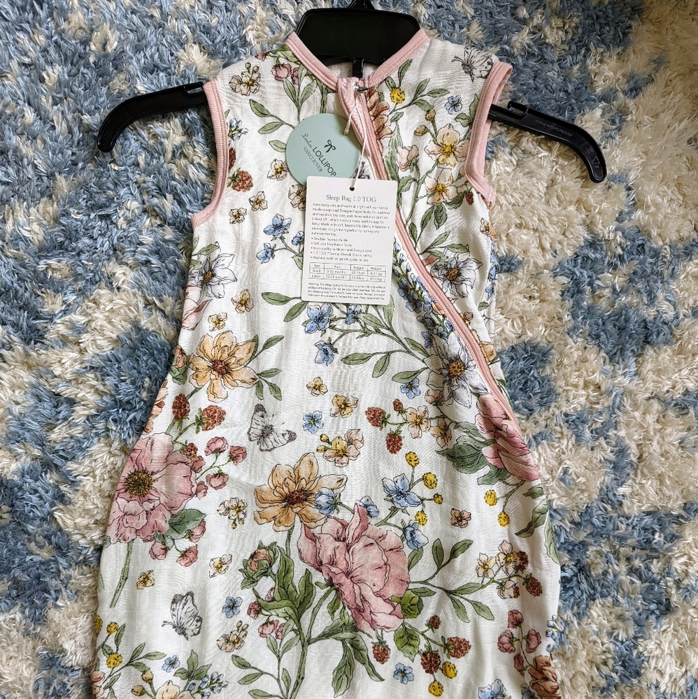 Muslin Sleep Bag 1 TOG - Secret Garden (3-12 months)